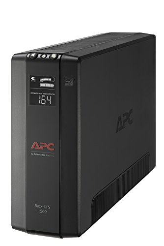 APC UPS BX1500M, 1500VA UPS Battery Backup & Surge Protector, Backup Battery Uninterruptible Power Supply with AVR and LCD Display, APC Back-UPS Pro Series