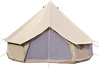 Dream House Heavy Duty Glamping Tent Safari Tent (Cotton Canvas Tent, Diameter 6M/19.7ft)