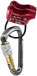 GM CLIMBING Micro Belay Device V-grooved Belay Package with 25kN HMS Locking Carabiner