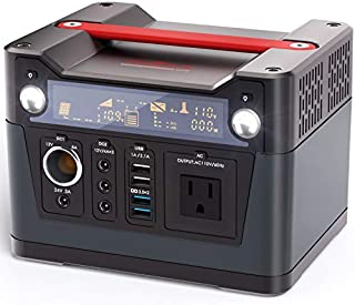 ROCKPALS 300W Portable Generator Lithium Portable Power Station, 280Wh CPAP Backup Battery Pack UPS Power Supply 110V AC Outlet, QC3.0 USB, 12V/24V DC, LED Flashlight for Camping, Home, Emergency