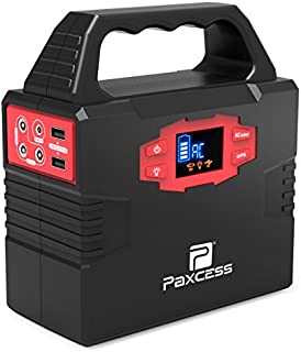 100-Watt Portable Generator Power Station, 40800mAh 151Wh CPAP Battery Pack, Home Camping Emergency Power Supply Charged by Solar Panel/Wall Outlet/Car with Dual 110V AC Inverter, DC 12V, USB Ports