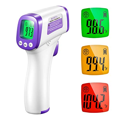 Infrared Thermometer for Adults, Non Contact Forehead Thermometer with Fever Alarm, Accurate Reading and Memory Function, Children, Kids and The Elderly & Surface of Objects Use