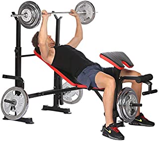 Aceshin 330lbs Adjustable Olympic Weight Bench with Preacher Curl & Leg Developer, Lifting Press Gym Exercise Equipment for Full-Body Workout