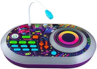 eKids Trolls World Tour DJ Trollex Party Mixer Turntable Toy for Kids Toddler Children, Built in Microphone, Record, Sound Effects, LED Light Show