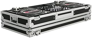 Odyssey FZBM12W Flight Zone Ata Dj Coffin With Wheels For A 12 Mixer And Two Turntables In Battle Position,black