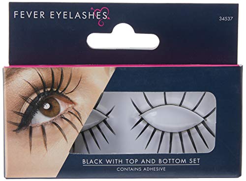 Smiffys Eyelashes, Top and Bottom Set, Long