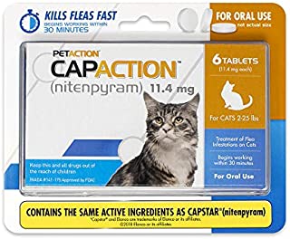 CapAction Oral Flea Treatment Cat 6ct, Model Number: 711650150006