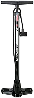 Schwinn Air Center Floor Bike Pump, Guage Fits Schrader and Presta Valve Types, Black