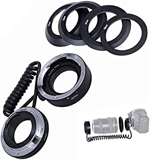 Movo Photo AF Reverse Mount Macro Lens Converter for Canon EOS 80D, 77D, 70D, 60D, 50D, 7D, 7D Mark II, 6D, 5DS, 5D, 5D Mark IV, 1D, Digital Rebel SL2, T7i, T6s, T6i, T5i, T5, T4i & T3i DSLR Cameras