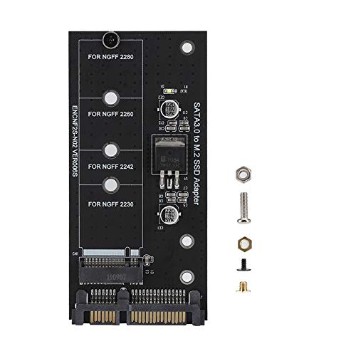 Wendry Riser Card,M.2 NGFF SSD to SATA 22PIN Hard Drive Disk Stable Performance Adapter Riser Card,High Power LDO Voltage Stabilizing Control Chip