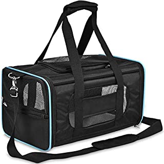 PPOGOO Pet Travel Carriers Soft-Sided for Cats and Small Dogs Airline Approved Non-Toxic Odorless