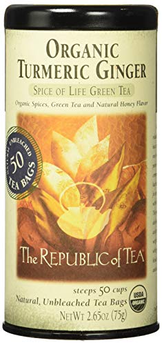 REPUBLIC OF TEA Organic Turmeric Ginger Green Tea, 50 CT