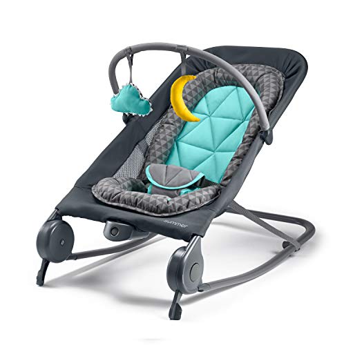 Summer 2-in-1 Bouncer & Rocker Duo - Baby Bouncer & Baby Rocker with Soothing Vibrations, Removable Toys & Compact Fold for Storage or Travel - Easy to Clean