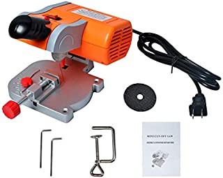 Mini Cut-off Miter Saw for Cutting Metal Wood Plastic Arts & Crafts, 110V Benchtop Cut Off Miter Power Saw with 2