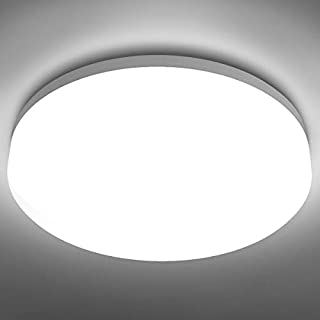 LE Flush Mount Ceiling Light Fixture Waterproof LED Ceiling Light for Bathroom Porch, 5000K Daylight 15W (100W Equivalent) 1250lm Ceiling Lamp for Kitchen, Bedroom, Living Room, Hallway, Non Dimmable