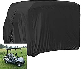 FLYMEI 4 Passenger Golf Cart Covers, Waterproof Outdoor Golf Cart Cover for EZ GO Club Car Yamaha Golf Carts, Sunproof Dustproof 4 Seat Club Car Cover Golf Cart Seat Covers (Up to 112 Inch)