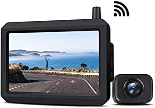 5 Inch Wireless Backup Camera Kit with Digital Signal, Waterproof Rear View Camera with 5 TFT-LCD Monitor, Ideal for Sedans, Pickup Truck, SUV, Minivans (K7)