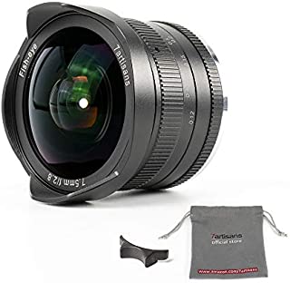 7artisans 7.5mm F2.8 APS-C Wide Angle Fisheye Fixed Lens for Sony Emount Cameras Like A7 A7II A7R A7RII A7S A7SII A6500 A6300 A6000 A5100 A5000 EX-3 NEX-3N NEX-3R NEX-C3 NEX-F3K NEX-5 NEX-5N -Black