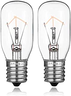 2pcs Microwave Bulb GE WB36X10003-125V 40W Incandescent Lamp Bulbs for Most General Electric, LG, Frigidaire, Kenmore Microwave, Universal Type Replacement E17 Base Socket Applications