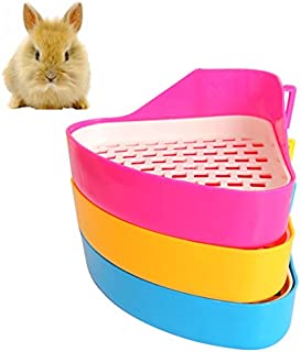 Vivian Triangle Potty Trainer Corner Litter Toilet Indoor for Small Animal Hamster Chinchilla Guinea Pig Ferret,24 x 17 x 10cm/9.45 x 6.7 x 3.9inch