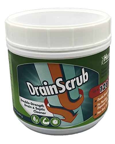 DrainScrub Powder Enzyme Drain Cleaner and Septic Treatment Environmentally Friendly Bacteria Unclog and Deodorize Pipes (2 lbs)