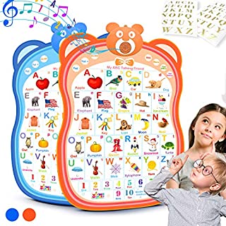 My ABC Talking Friend Interactive Alphabet Toy Talking Poster Wall Chart, Educational Toy for Learning Toddlers, Age 2 Year Old, 3 Year Old, Kindergarten, Preschool Boys and Girls